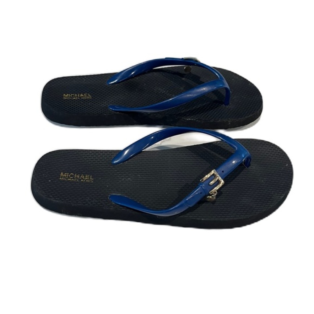 Michael Kors Black and Blue Flip Flops women’s 8.5 - Picture 4 of 6
